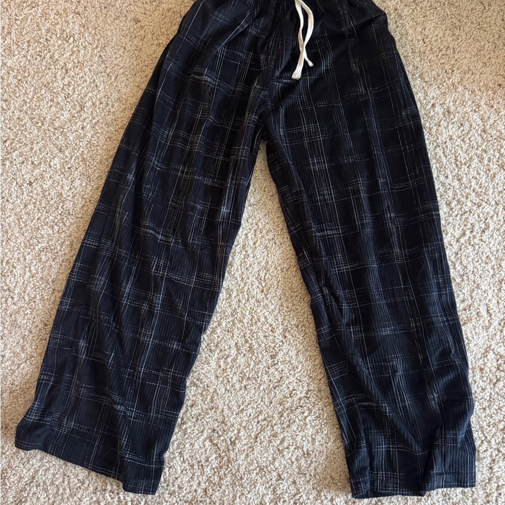 Black Plaid Lounge Pants